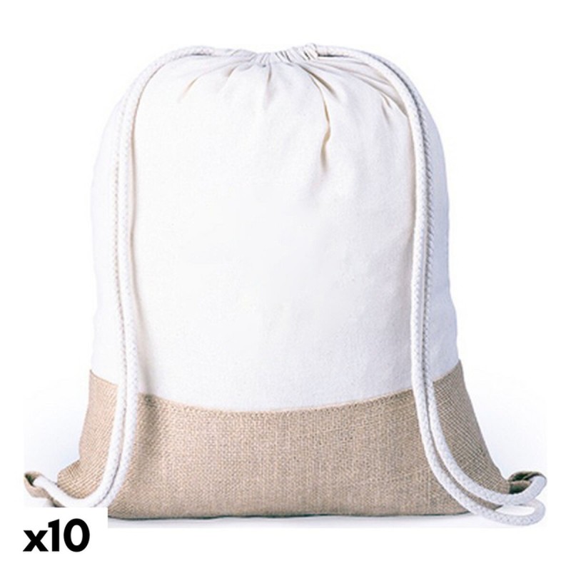 Sac à dos serré par des ficelles 145982 Jute (10 Unités) - Acheter à 18,66 € seulement chez Collector's Boutique