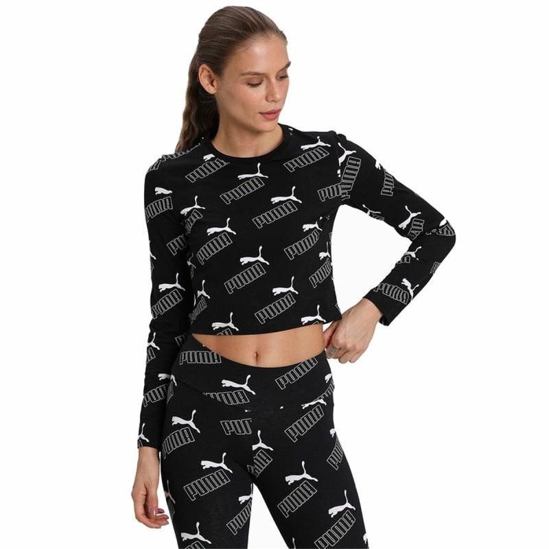 T-shirt à manches courtes femme Puma Amplified AOP LS FittedNoir - Acheter à 22,48 € seulement chez Collector's Boutique