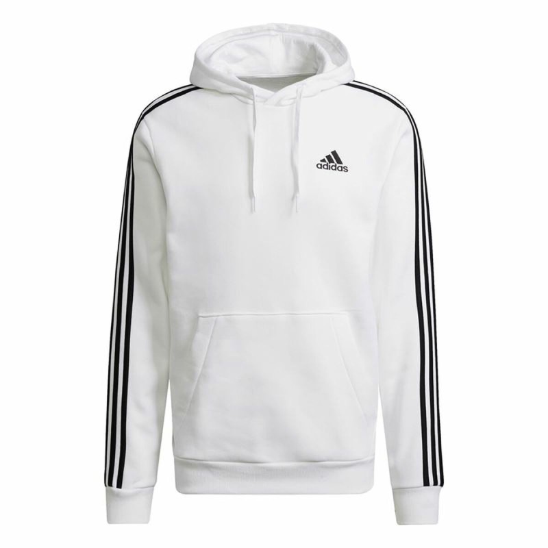 Sweat à capuche homme Adidas Essentials 3 Stripes Blanc - Acheter à 52,39 € seulement chez Collector's Boutique