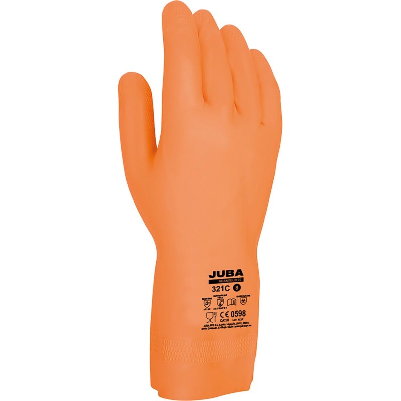 Gants de travail JUBA Orange Néoprène Latex Flocage - Acheter à 4,04 € seulement chez Collector's Boutique