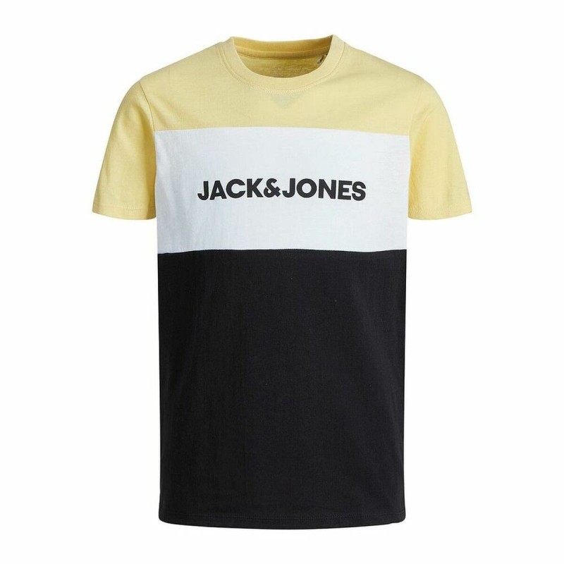 T shirt à manches courtes Enfant BLOCKING TEE Jack & Jones JNR 12174282 Jaune - Acheter à 9,46 € seulement chez Collector's Bout