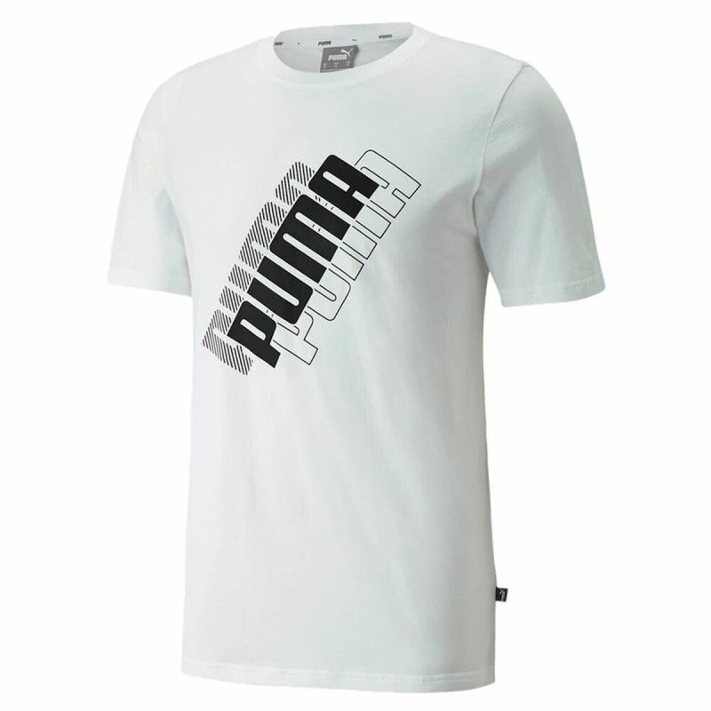 T-shirt à manches courtes homme Puma Power Logo M Blanc - Acheter à 18,02 € seulement chez Collector's Boutique