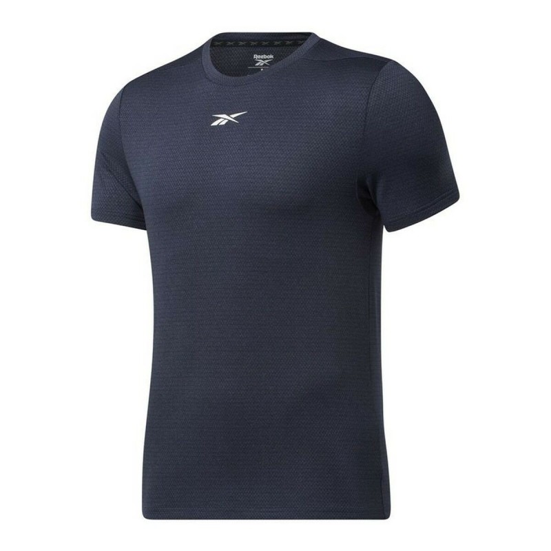 Maillot de Corps de Sport à Manches Coupe Reebok Workout Ready Bleu foncé - Acheter à 20,34 € seulement chez Collector's Boutiqu