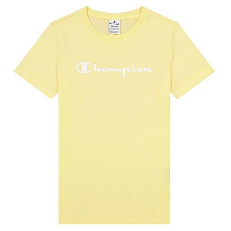 T-shirt à manches courtes femme ChampionBig Script Logo Jaune - Acheter à 19,45 € seulement chez Collector's Boutique