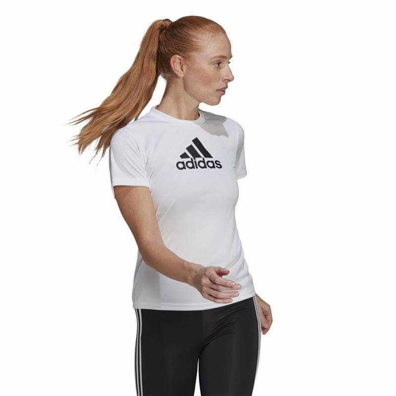 T-shirt à manches courtes femme Adidas Primeblue D2M Logo SportBlanc - Acheter à 20,34 € seulement chez Collector's Boutique