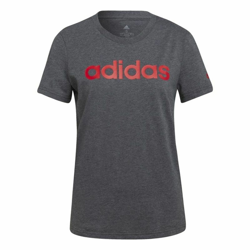 T-shirt à manches courtes femme Adidas Loungewear Essentials Logo Gris foncé - Acheter à 20,82 € seulement chez Collector's Bout