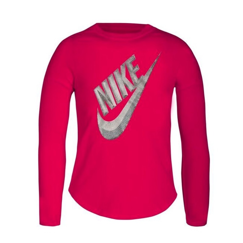 T-shirt à Manches Longues Enfant Nike C489S-A4Y Rose - Acheter à 20,32 € seulement chez Collector's Boutique