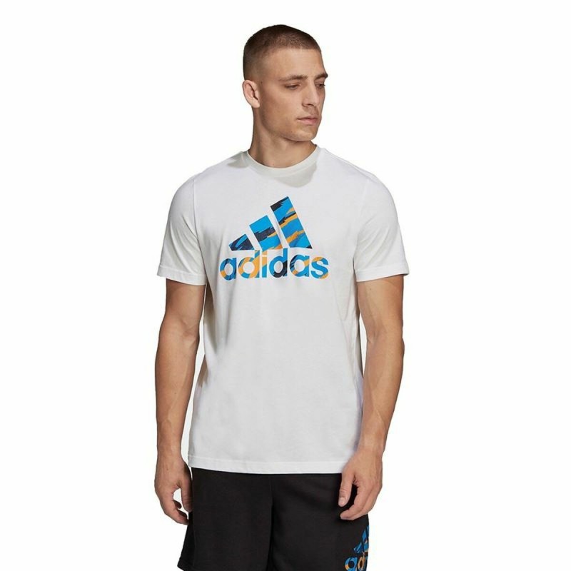 T-shirt à manches courtes homme Adidas Essentials Camo Blanc - Acheter à 22,79 € seulement chez Collector's Boutique