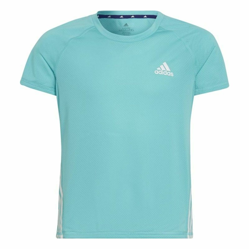 T shirt à manches courtes Enfant Adidas Aeroready Three Stripes Aigue marine - Acheter à 22,79 € seulement chez Collector's Bout