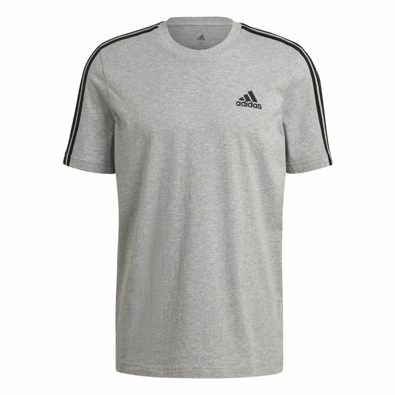 T-shirt à manches courtes homme Adidas Essentials 3 Stripes Gris - Acheter à 22,79 € seulement chez Collector's Boutique