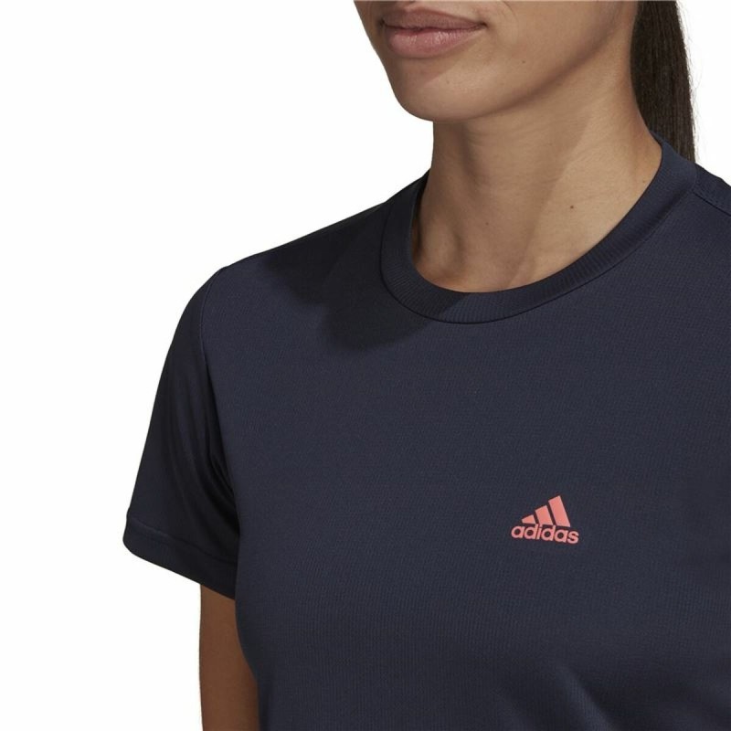 T-shirt à manches courtes femme Adidas Aeroready Designed 2 Move Noir Bleu - Acheter à 25,32 € seulement chez Collector's Boutiq