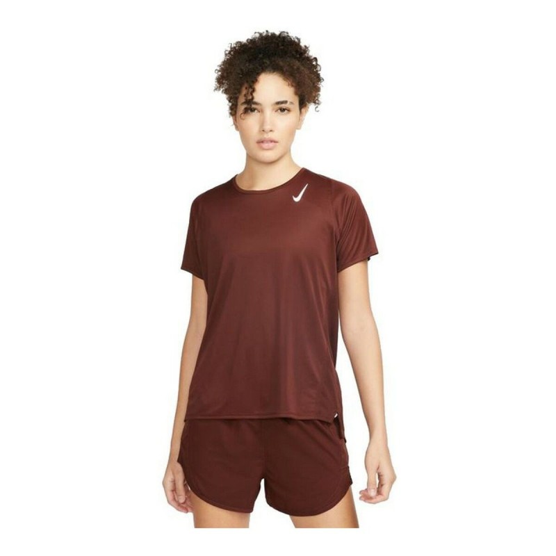 Maillot de Corps de Sport à Manches Coupe Nike Dri-FIT Race W Marron - Acheter à 25,78 € seulement chez Collector's Boutique