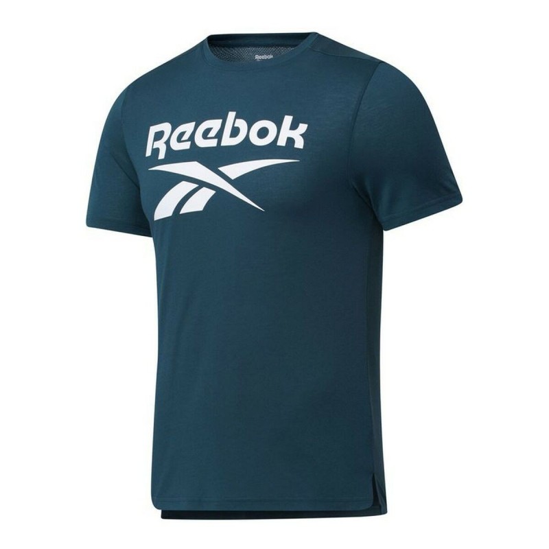 T-shirt à manches courtes homme Reebok Workout Ready Supremium Cyan - Acheter à 25,84 € seulement chez Collector's Boutique