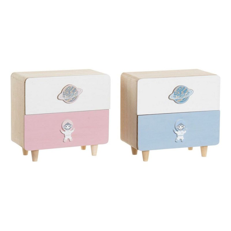 Caisson à Tiroirs DKD Home Decor  Bois MDF (2 pcs) (20 x 10 x 19 cm) - Acheter à 16,57 € seulement chez Collector's Boutique