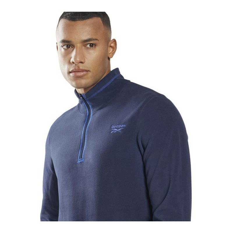 Doublure Polaire Reebok Outerwear Quarter-Zip Blue marine - Acheter à 29,29 € seulement chez Collector's Boutique