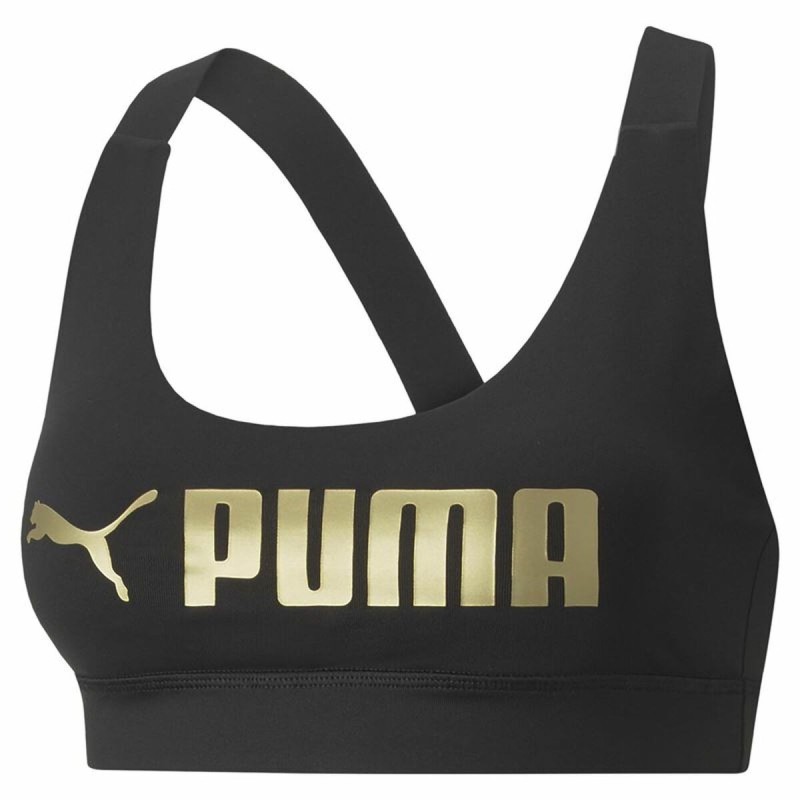 Soutien-gorge de Sport Puma Noir Doré Multicouleur - Acheter à 30,94 € seulement chez Collector's Boutique