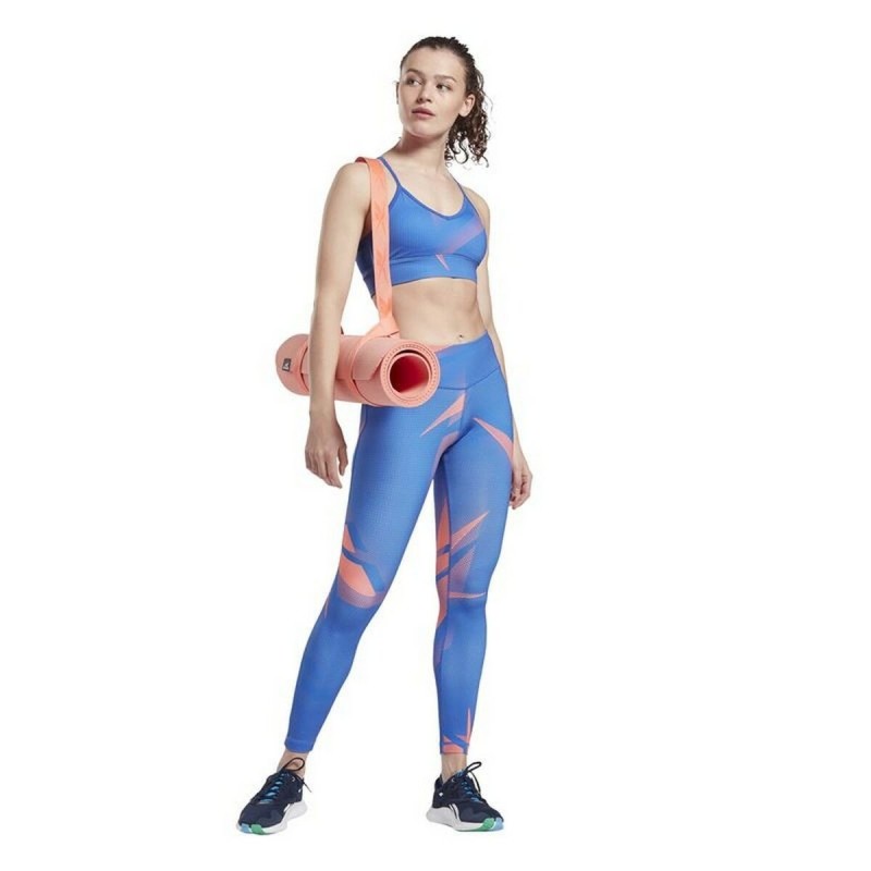 Leggings de Sport pour Femmes Reebok MYT Printed Bleu - Acheter à 39,29 € seulement chez Collector's Boutique