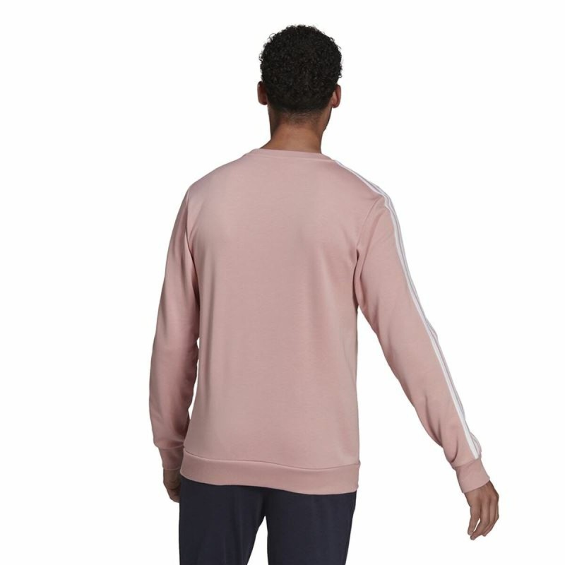 Sweat sans capuche homme Adidas Essentials French Terry 3 Stripes Rose - Acheter à 43,21 € seulement chez Collector's Boutique