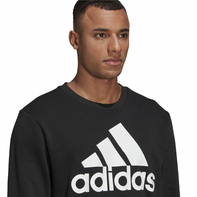 Sweat sans capuche homme Adidas Essentials Big Logo Noir - Acheter à 43,21 € seulement chez Collector's Boutique