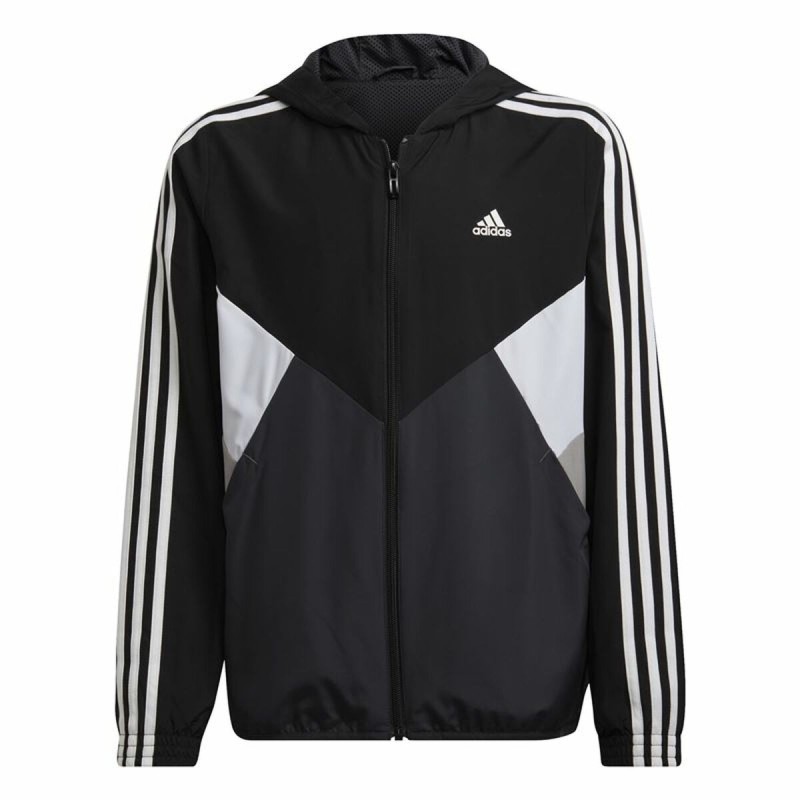 Veste de Sport pour Enfants Adidas Coupe-Vent Colorblock Noir - Acheter à 43,66 € seulement chez Collector's Boutique