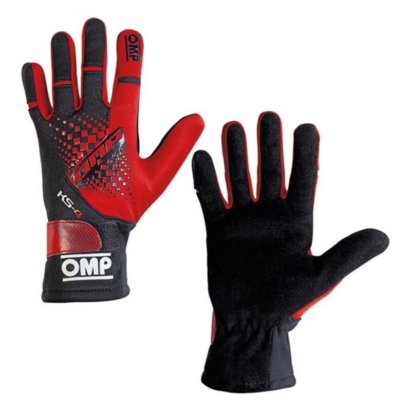 Gants de conduite pour hommes OMP MY2018 Rouge Noir - Acheter à 43,57 € seulement chez Collector's Boutique