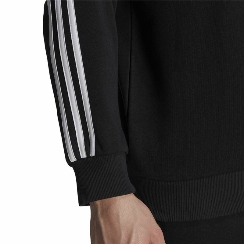 Sweat sans capuche homme Adidas Essentials 3 Stripes French Terry Noir - Acheter à 45,61 € seulement chez Collector's Boutique