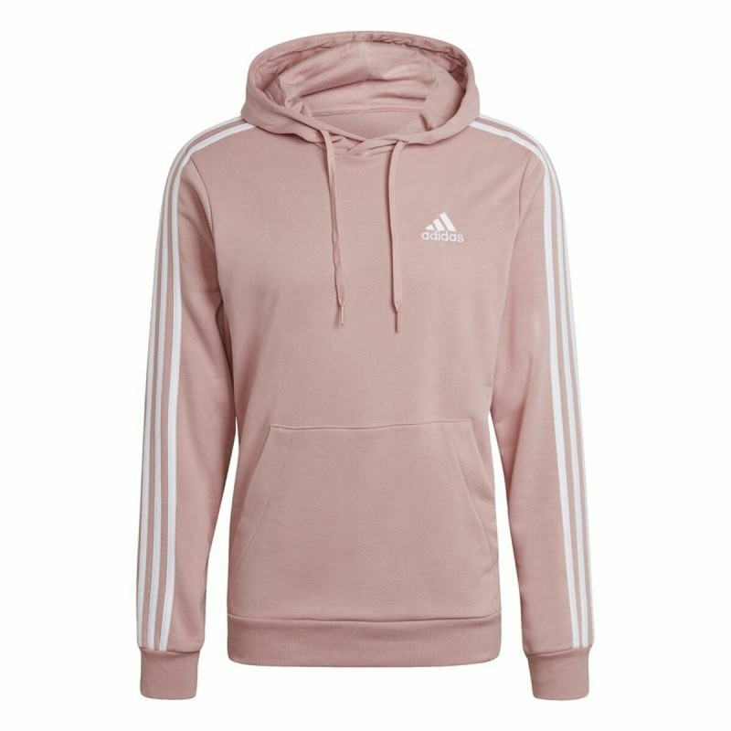 Sweat à capuche homme Adidas Essentials Wonder Mauve 3 Stripes Rose - Acheter à 47,15 € seulement chez Collector's Boutique