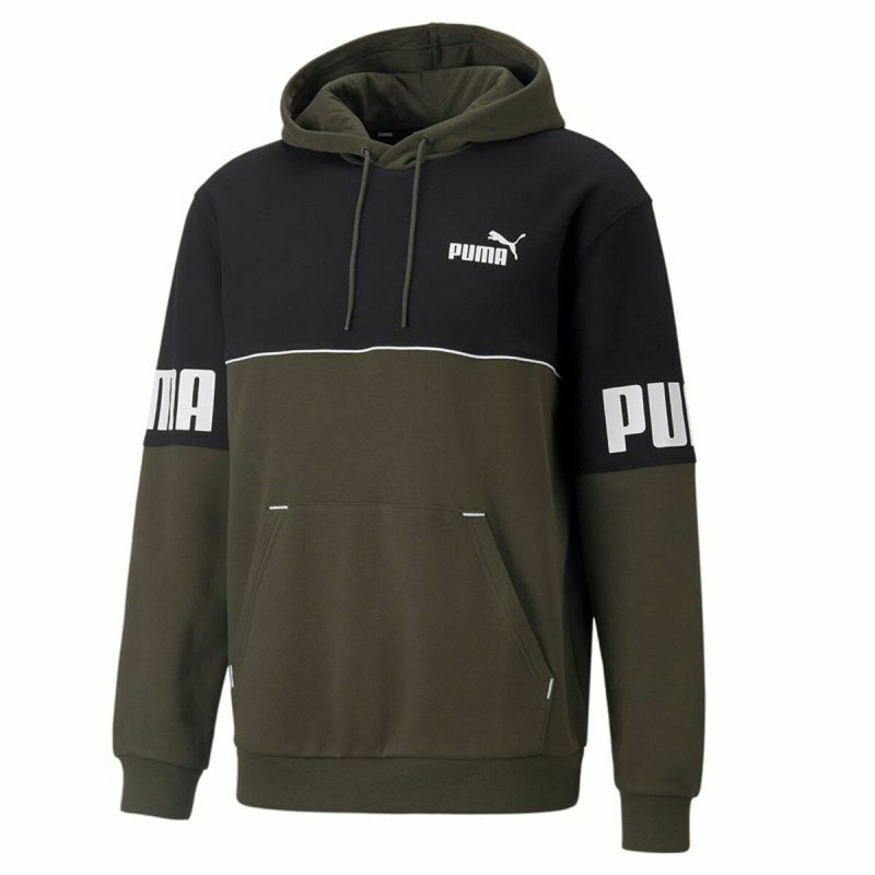 Sweat sans capuche homme Puma Power Colorblock Noir Vert - Acheter à 50,65 € seulement chez Collector's Boutique