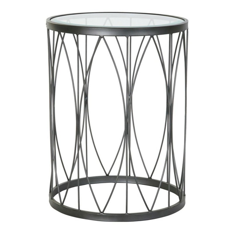 Table d'appoint DKD Home Decor Noir Verre Fer (45 x 45 x 60 cm) - Acheter à 57,70 € seulement chez Collector's Boutique