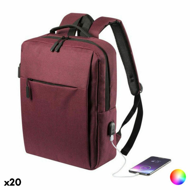 Sac à Dos pour Portable et Tablette avec Sortie USB VudúKnives 146473 Polyester 600D (20 Unités) - Acheter à 258,04 € seulement 