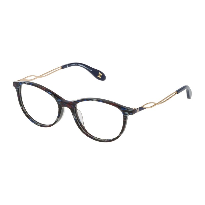 Monture de Lunettes Femme Carolina Herrera VHN590M510AG2 Bleu Doré - Acheter à 47,56 € seulement chez Collector's Boutique