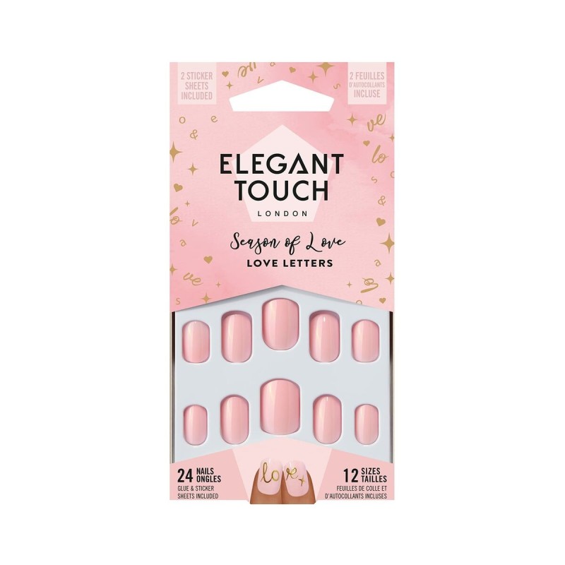 Faux ongles Elegant Touch Luxe Looks Love letters (24 pcs) - Acheter à 10,45 € seulement chez Collector's Boutique