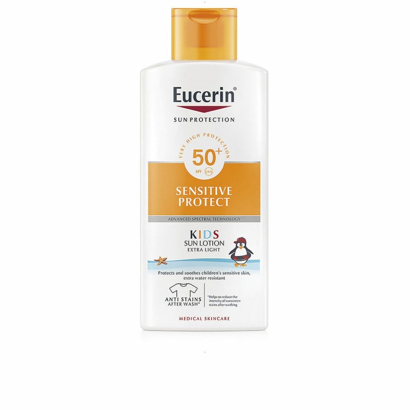 Lotion Solaire Eucerin Sensitive Protect Enfants SPF 50+ (400 ml) - Acheter à 26,11 € seulement chez Collector's Boutique