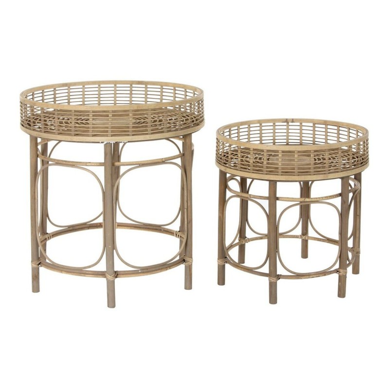 Table d'Appoint DKD Home Decor Rotin (2 pcs) - Acheter à 212,36 € seulement chez Collector's Boutique