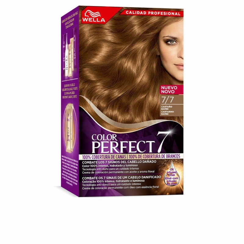 Teinture permanente Wella Color Perfect 7 Nº 7/7 Cheveux gris Marron 60 ml - Acheter à 11,03 € seulement chez Collector's Boutiq