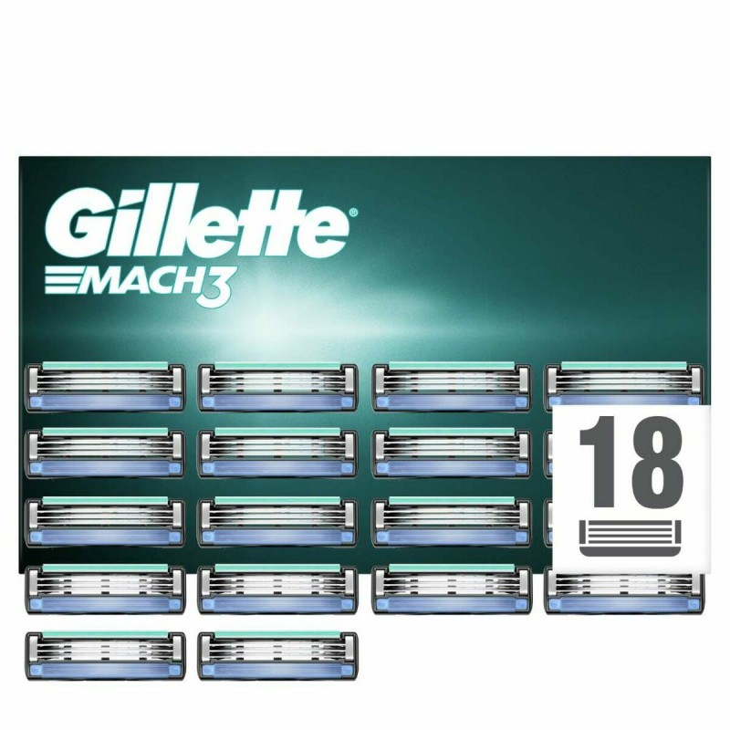 Rechanges pour Lame de Rasoir Gillette Mach 3 (18 pcs) (Reconditionné A+) - Acheter à 28,66 € seulement chez Collector's Boutiqu