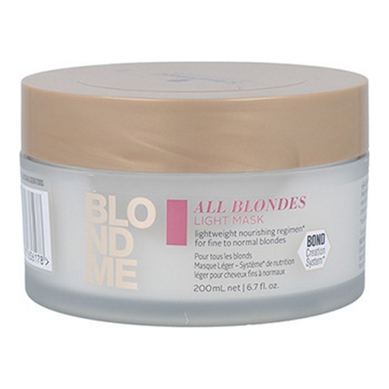 Masque pour cheveux Blondme Keratin Restore All Blondes Schwarzkopf (200 ml) - Acheter à 15,77 € seulement chez Collector's Bout