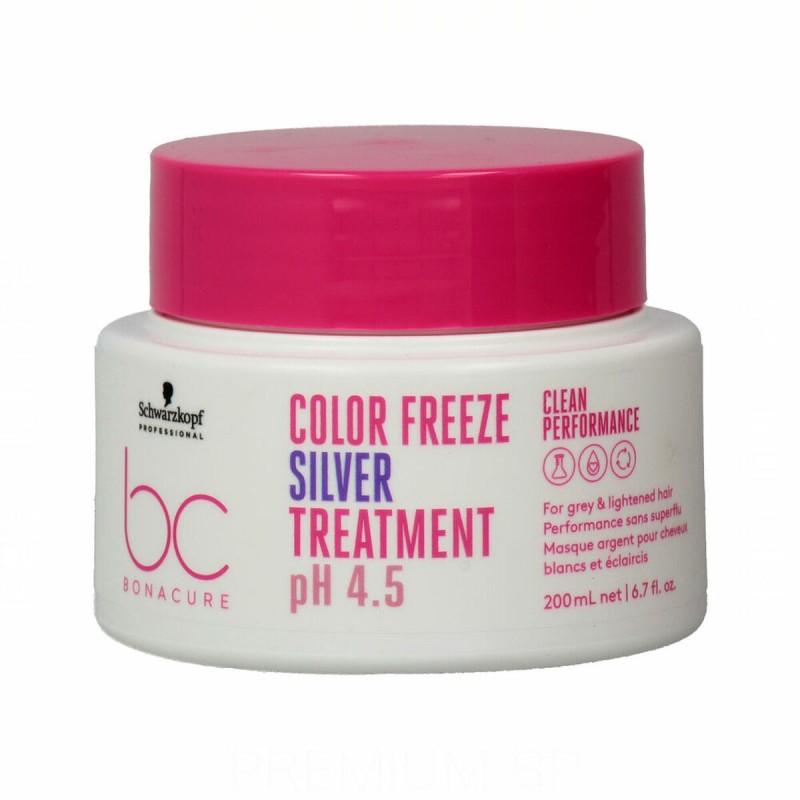 Masque pour Cheveux Blancs Schwarzkopf Bonacure Color Freeze Silver(200 ml) pH 4.5 - Acheter à 14,68 € seulement chez Collector'