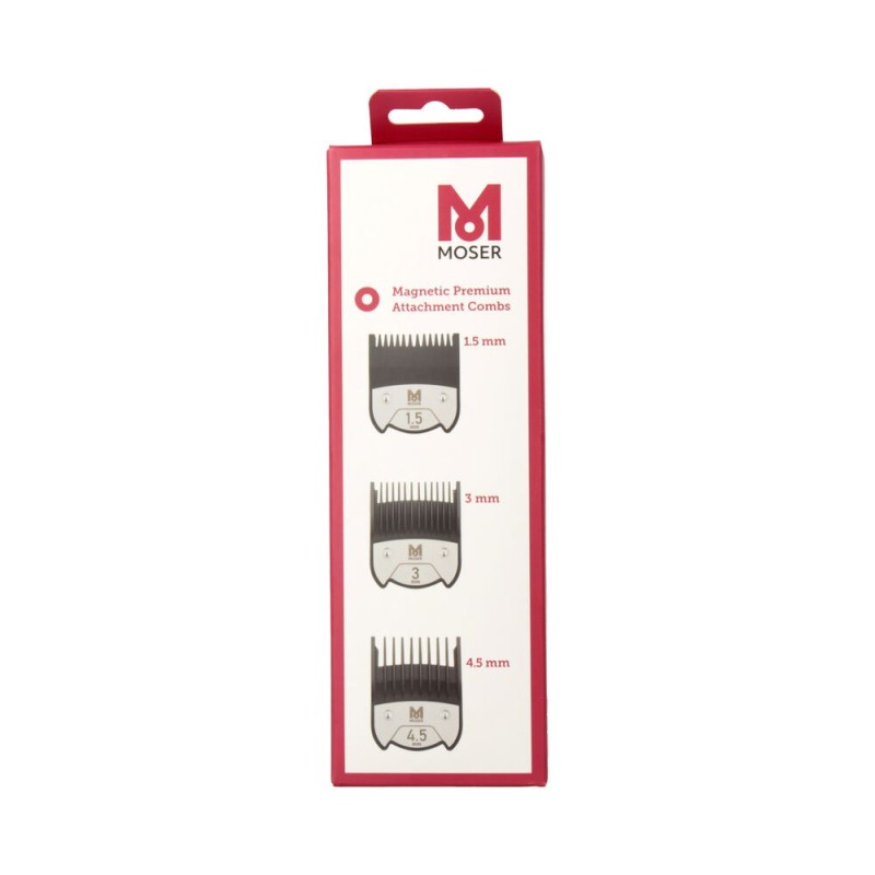 Ensemble de peignes/brosses Wahl Moser 1801-7010 (1.5/3/4.5 MM) - Acheter à 19,02 € seulement chez Collector's Boutique