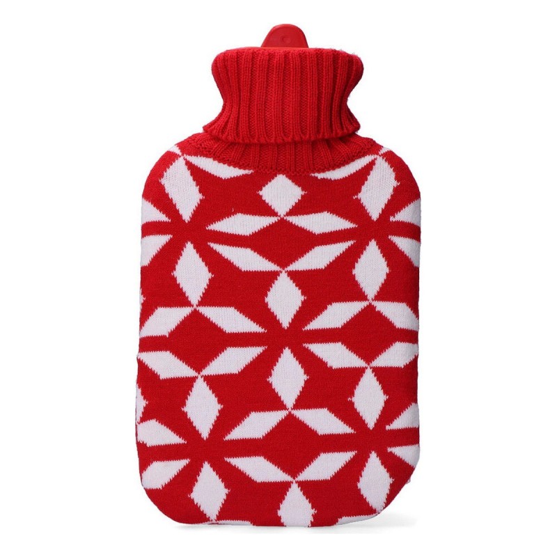 Bouillotte EDM Rouge Blanc Laine (2 L) - Acheter à 9,55 € seulement chez Collector's Boutique