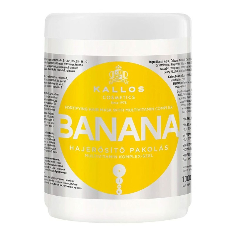 Masque nourrissant pour cheveux Kallos Cosmetics Banana (1 L) - Acheter à 3,70 € seulement chez Collector's Boutique