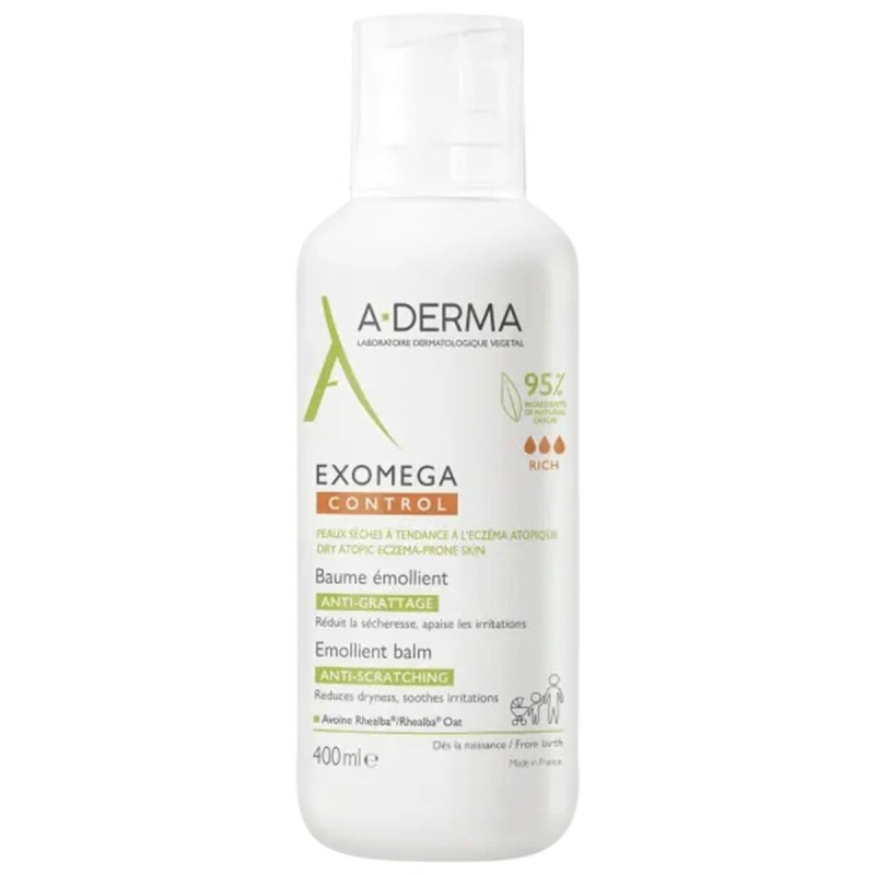 Émulsion corporelle relaxante A-Derma Exomega Control Baume (400 ml) - Acheter à 24,77 € seulement chez Collector's Boutique