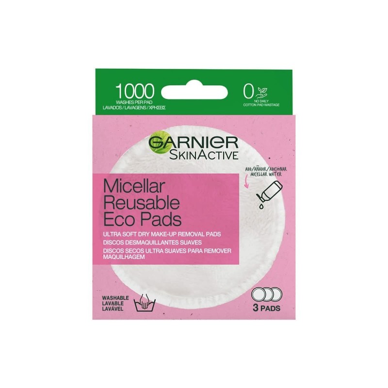 Disques démaquillants Garnier Skinactive Lavable 3 Unités - Acheter à 9,47 € seulement chez Collector's Boutique