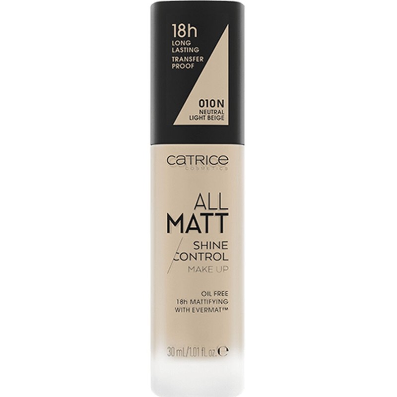 Base de maquillage liquide Catrice All Matt 010N-neutral light beige (30 ml) - Acheter à 10,97 € seulement chez Collector's Bout