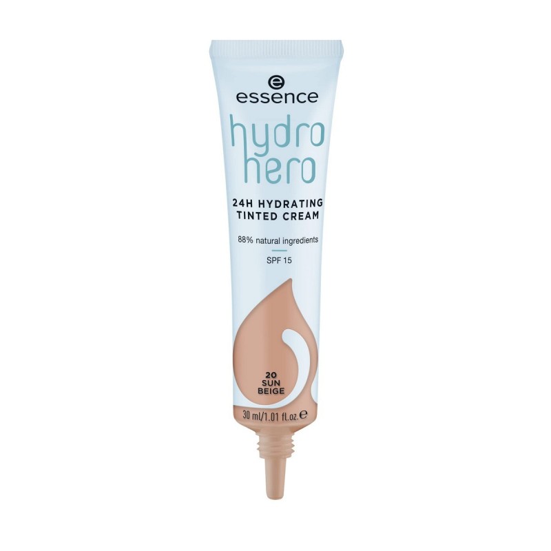 Crème Hydratante avec Couleur Essence Hydro Hero 20-sun beige SPF 15 (30 ml) - Acheter à 7,26 € seulement chez Collector's Bouti