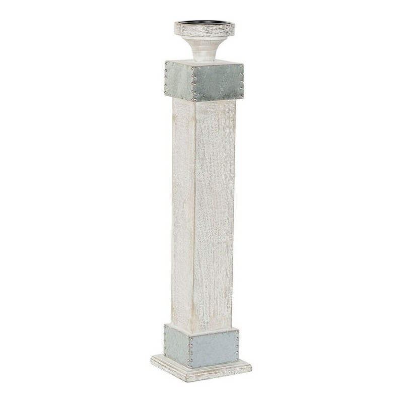 Bougeoir DKD Home Decor Blanc Bois de manguier (16.5 x 16.5 x 76 cm) - Acheter à 49,07 € seulement chez Collector's Boutique