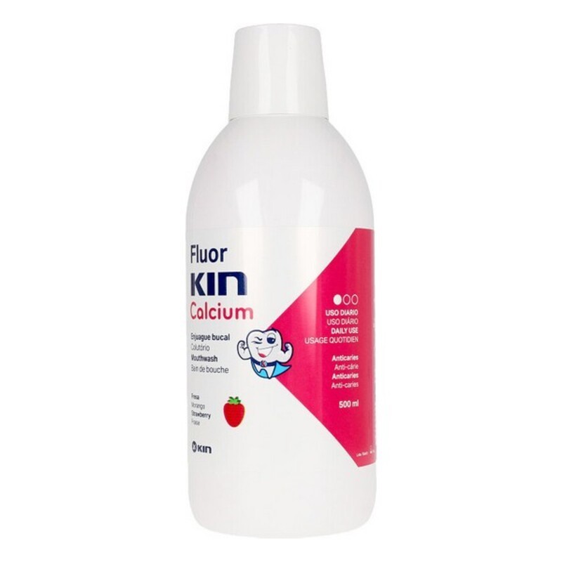 Bain de Bouche Fluor Calcium Kin Enfant Fraise (500 ml) - Acheter à 11,21 € seulement chez Collector's Boutique