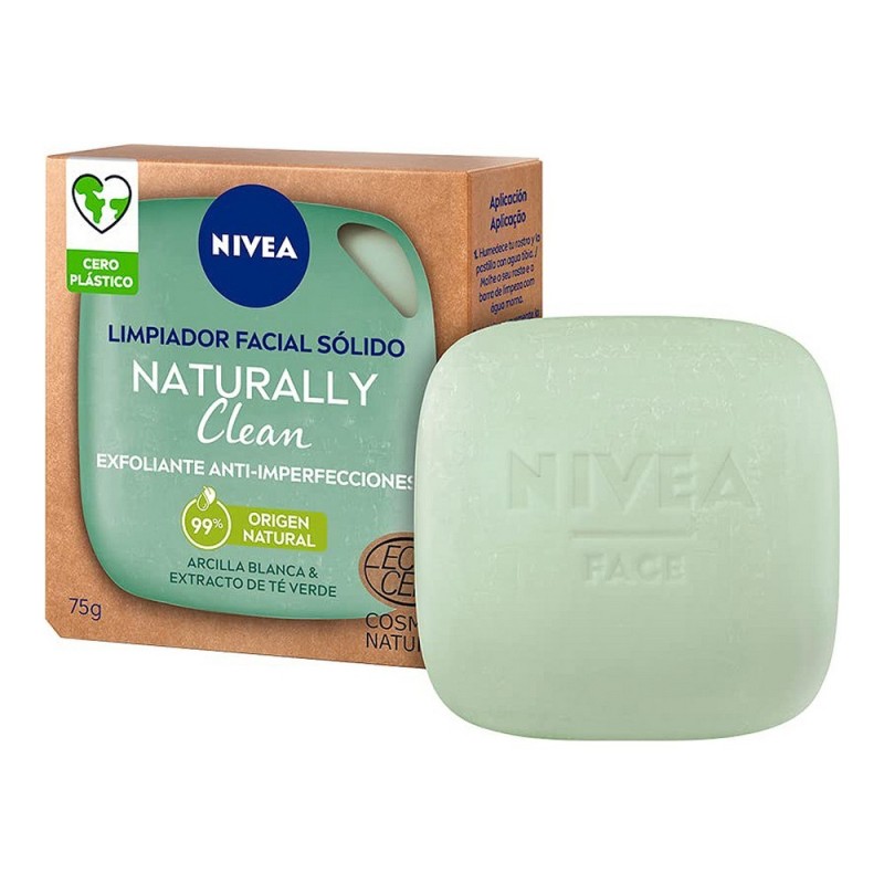 Nettoyant visage Naturally Clean Nivea Solide Exfoliant Anti-imperfections (75 g) - Acheter à 7,28 € seulement chez Collector's 