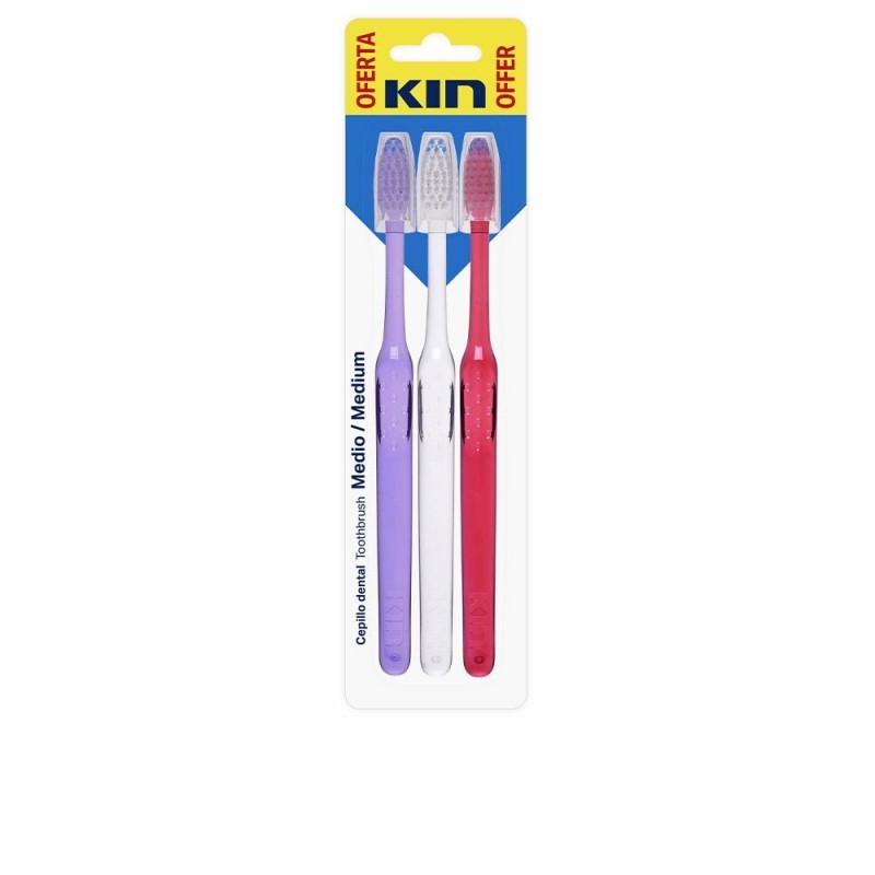 Brosse à Dents Kin Moyen (3 uds) - Acheter à 7,48 € seulement chez Collector's Boutique