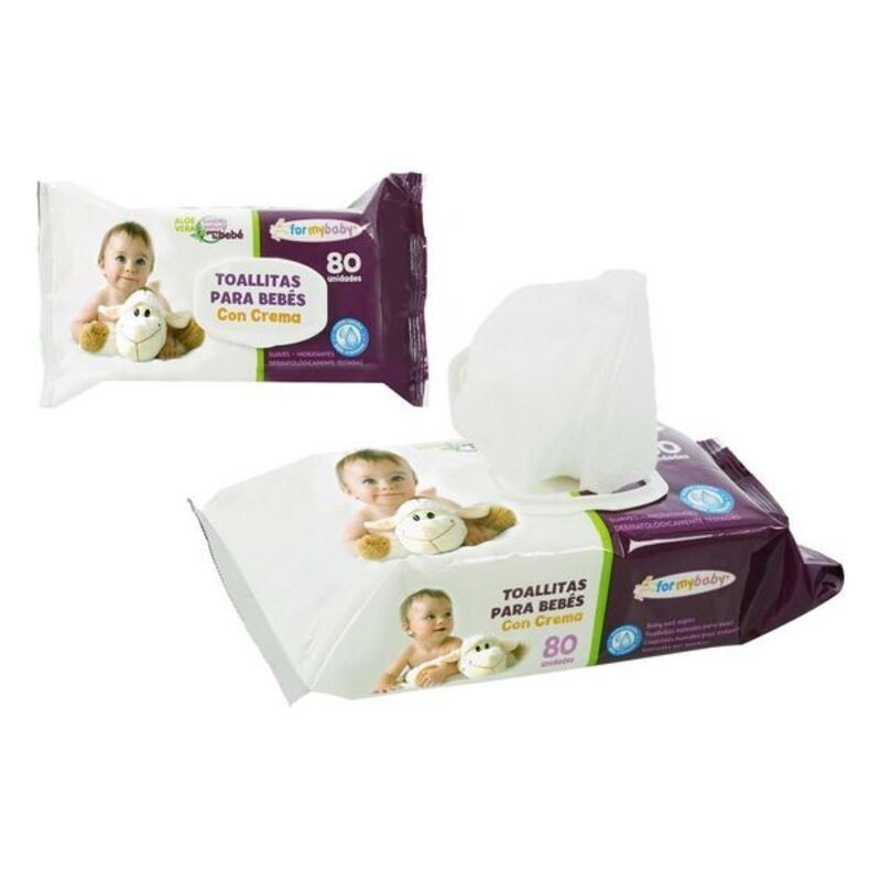 Lingettes imprégnées For my Baby Avec aloe vera (80 uds) - Acheter à 2,09 € seulement chez Collector's Boutique